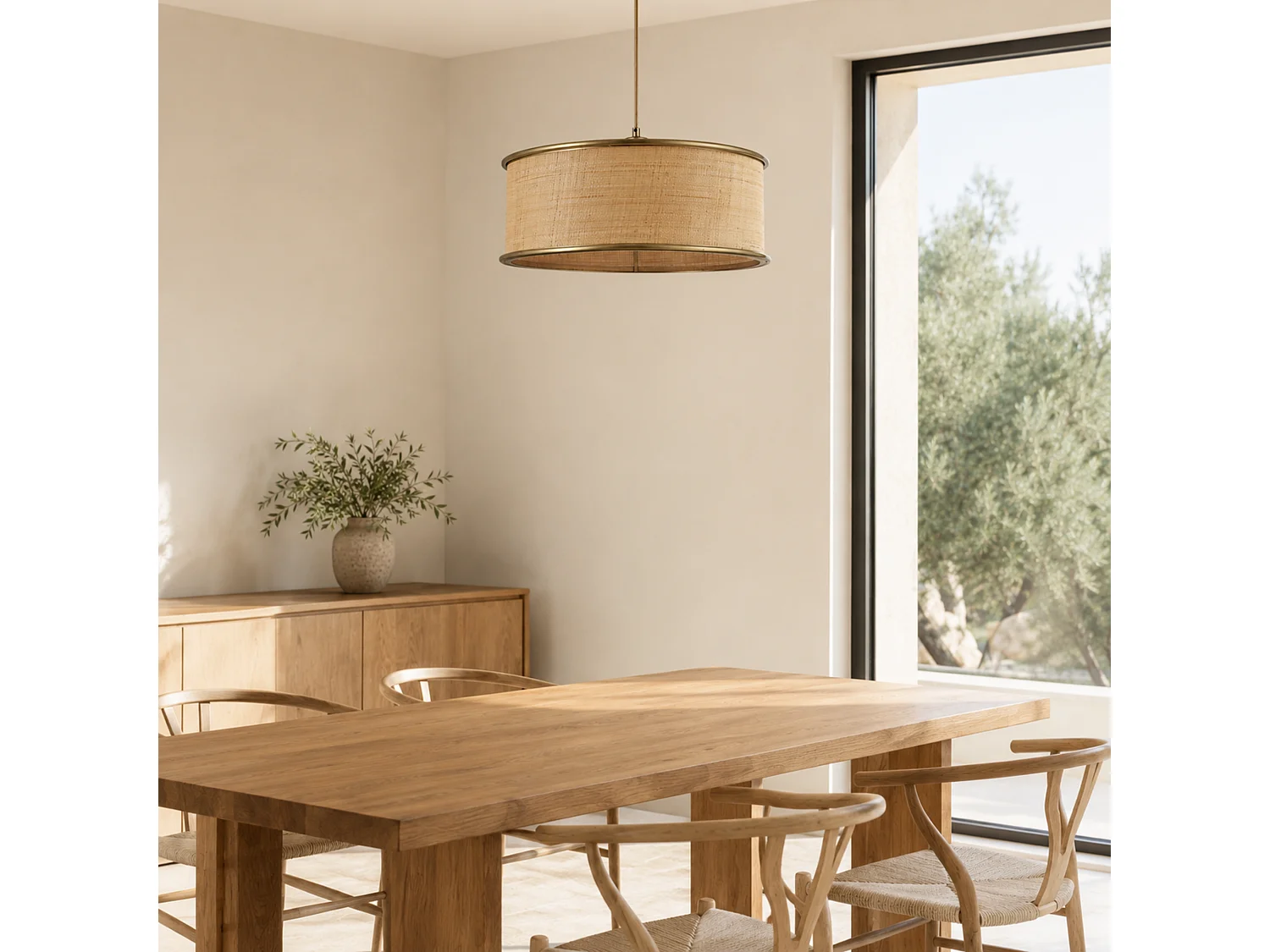 Suspension en fibre naturelle D47 cm - Bob
