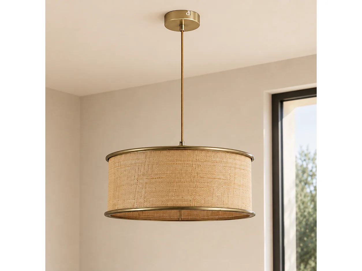 Suspension en fibre naturelle D47 cm - Bob