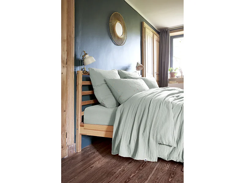 Taie d'oreiller "Gaïa" 60 x 60 cm & 50 x 70 cm "Gaze de Coton" l'Effet Papillon
