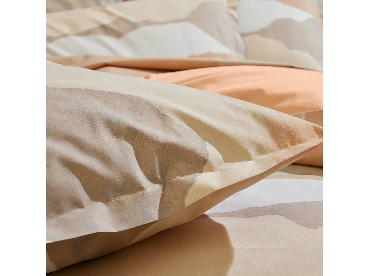 Taie d'oreiller 65x65 cm percale de coton LAND CRAIE multicolore