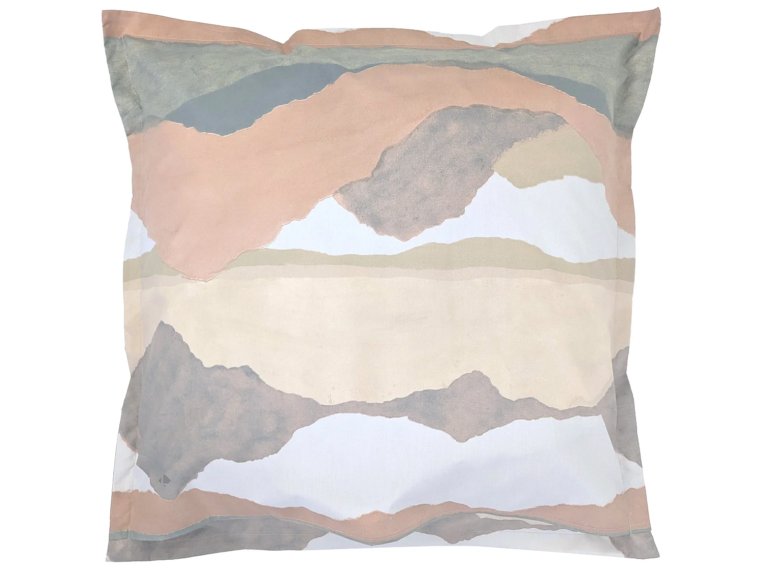 Taie d'oreiller 65x65 cm percale de coton LAND CRAIE multicolore