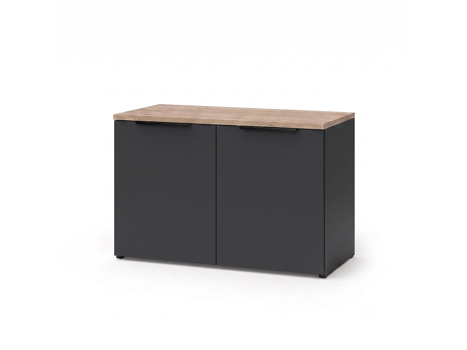 Shefa Line MODU 80 Sideboard with 2 Doors, Graphite/Wotan Oak