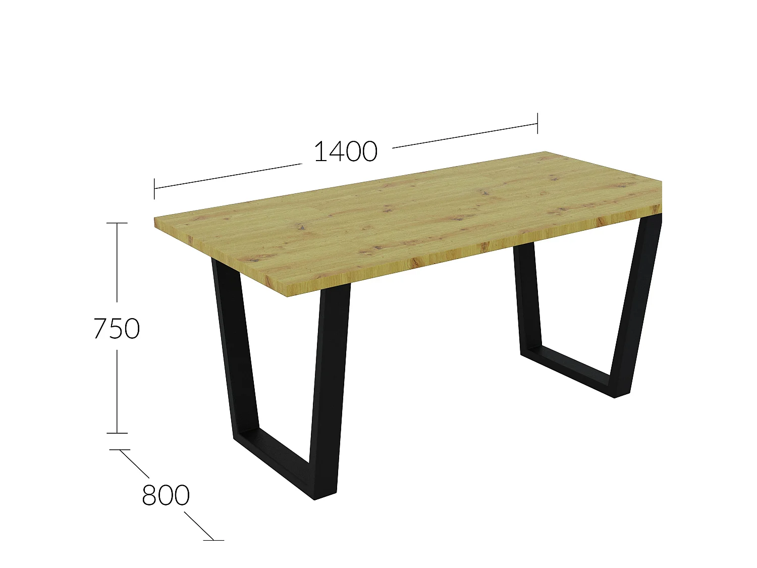 Dining table Shefa Line Louisville 140 Artisan Oak