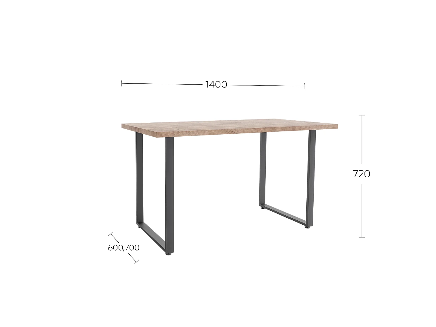 Dining table Shefa Line Seattle 140 Tobacco Oak