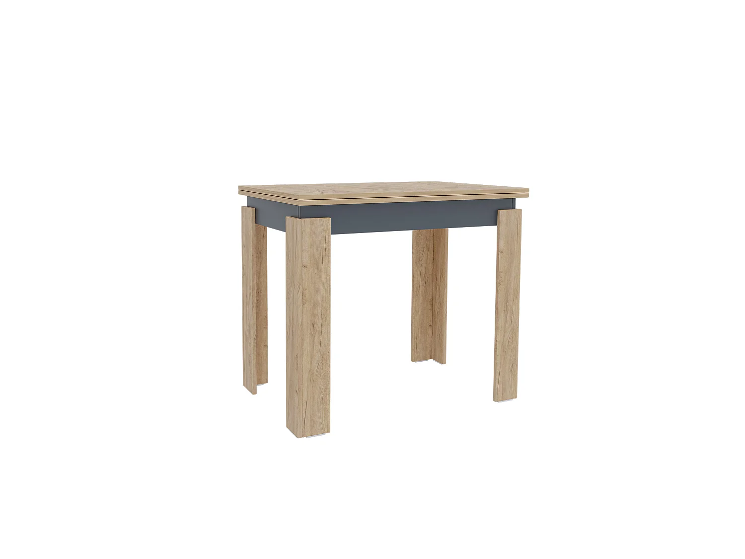 Dining table Shefa Line Family 90-120 Gold craft oak - Anthracite