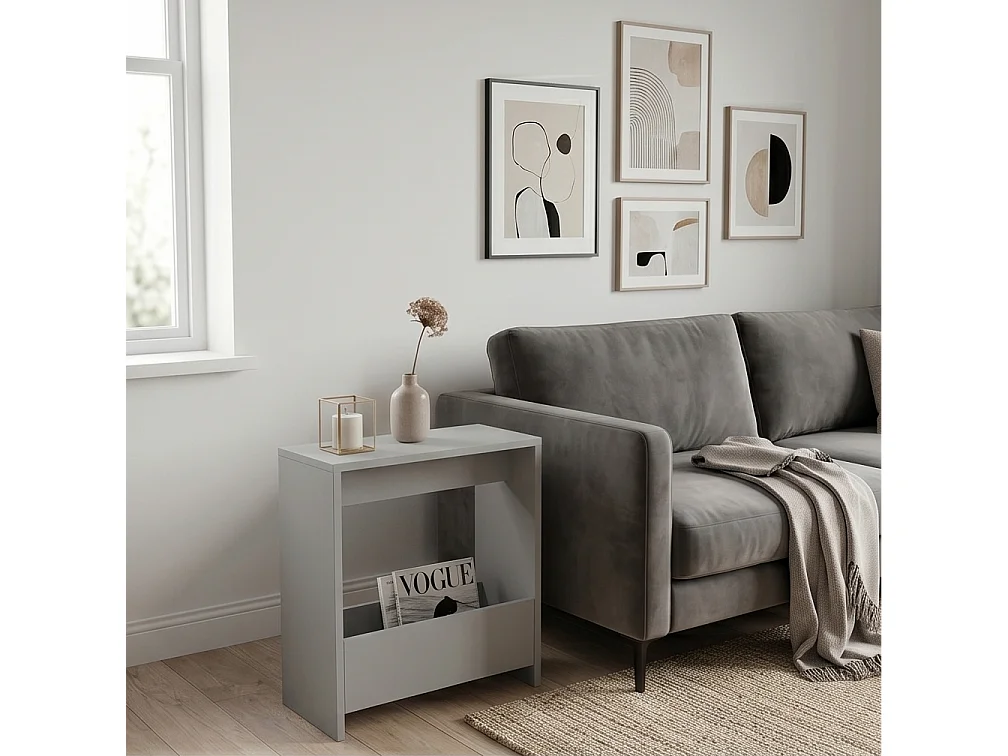 Slim Side Table Shefa Line Focus 55 Grey