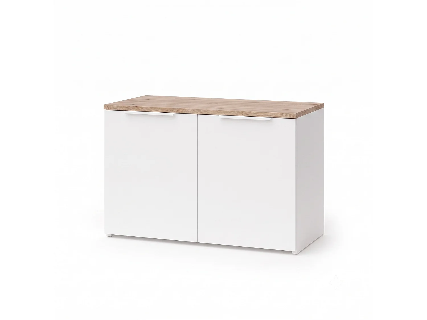 Shefa Line MODU 80 Sideboard with 2 Doors, White/Sonoma Oak