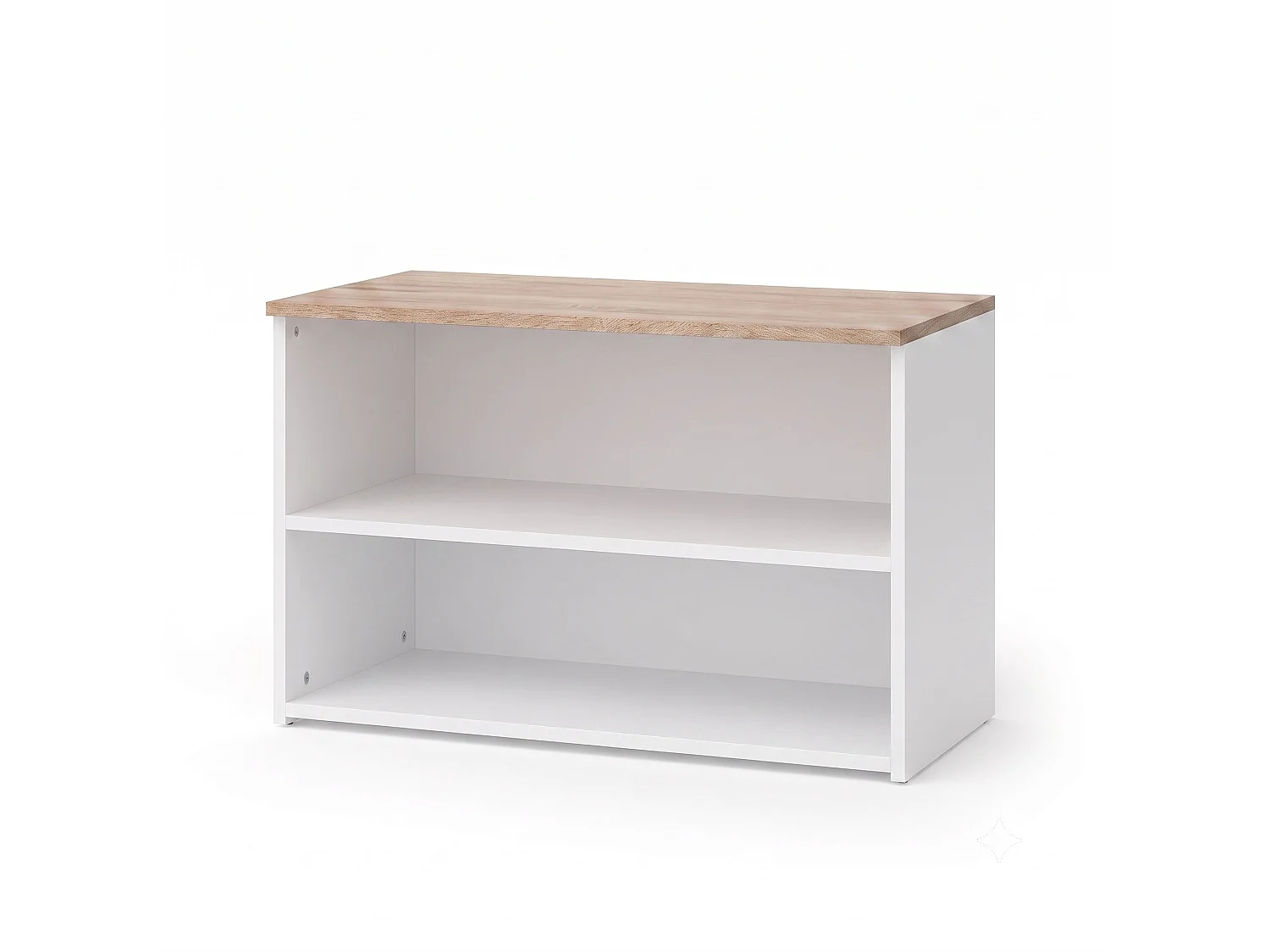 Shefa Line MODU 100 Open Storage Unit, White/Sonoma Oak