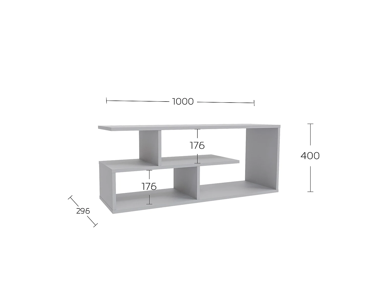 TV Shelving unit Shefa Line Eden 100 Grey