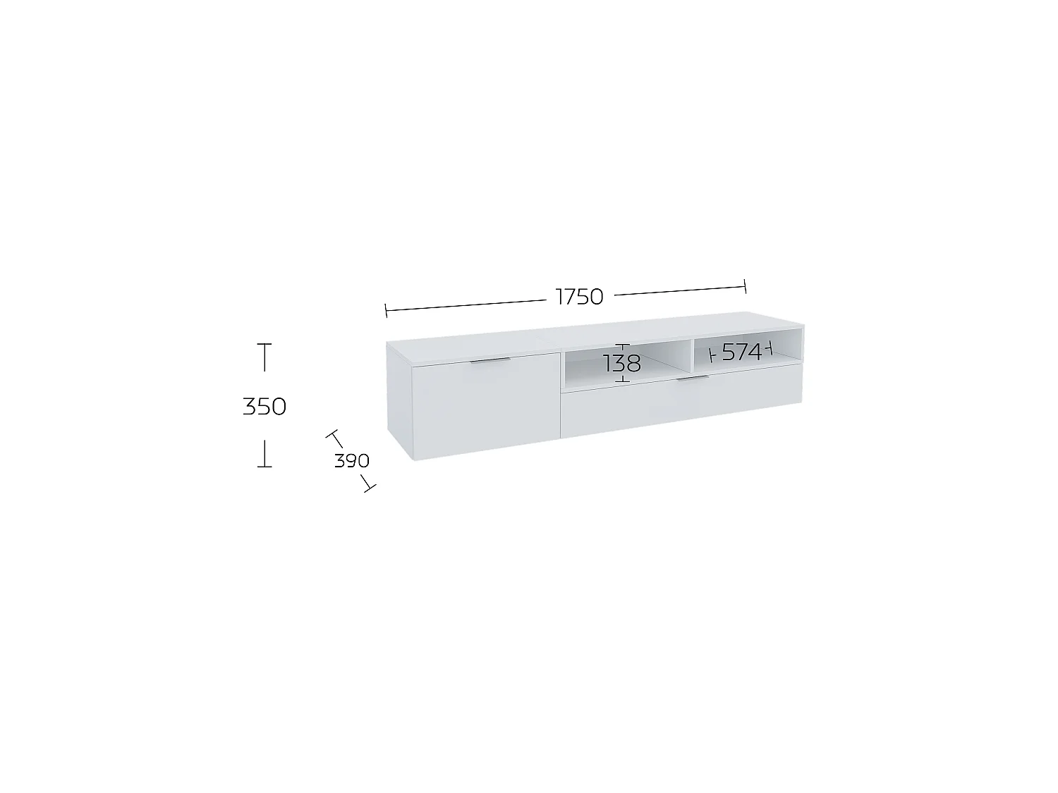 TV Cabinet Shefa Line Marocco 175 White