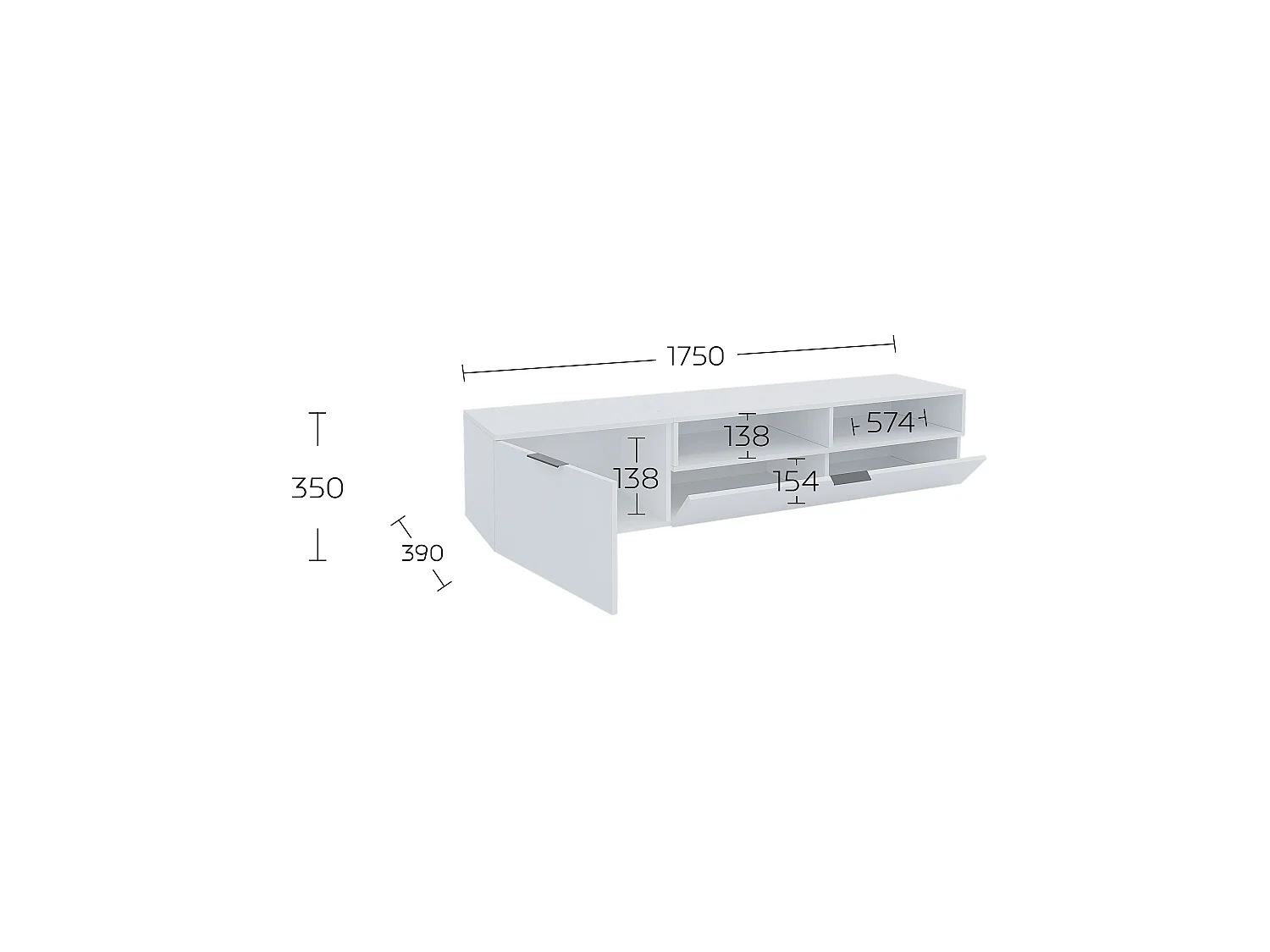 TV Cabinet Shefa Line Marocco 175 White