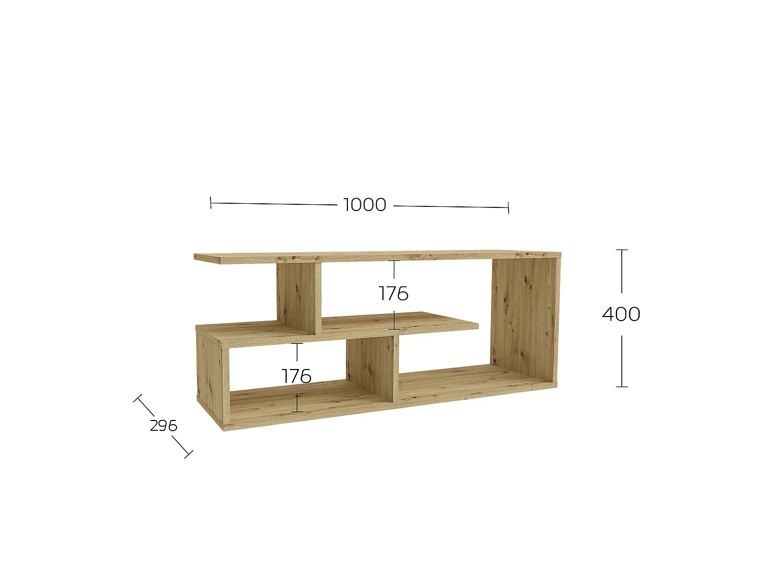 TV Shelving unit Shefa Line Eden 100 Oak