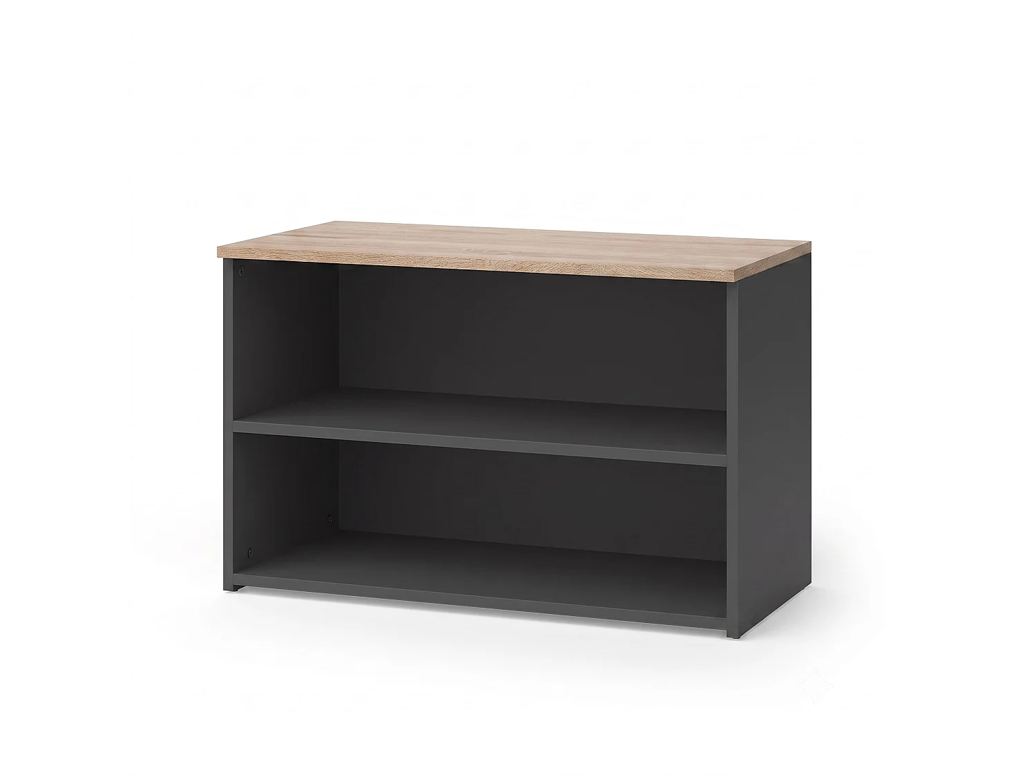 Shefa Line MODU 100 Open Storage Unit, Graphite/Wotan Oak