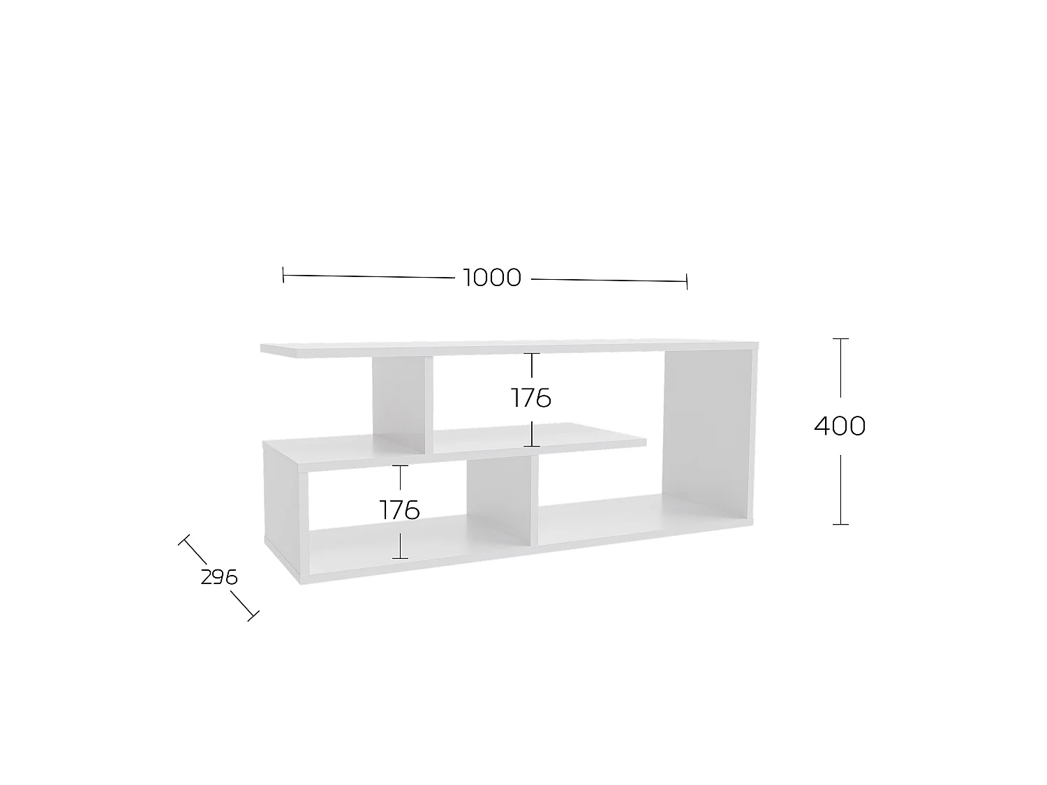 TV Shelving unit Shefa Line Eden 100 White