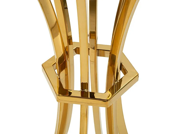 Table de bar en métal et verre Shanty 60 x 108 cm
