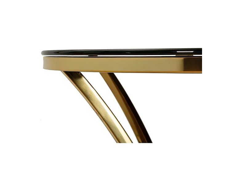 Table de bar en métal et verre Shanty 60 x 108 cm