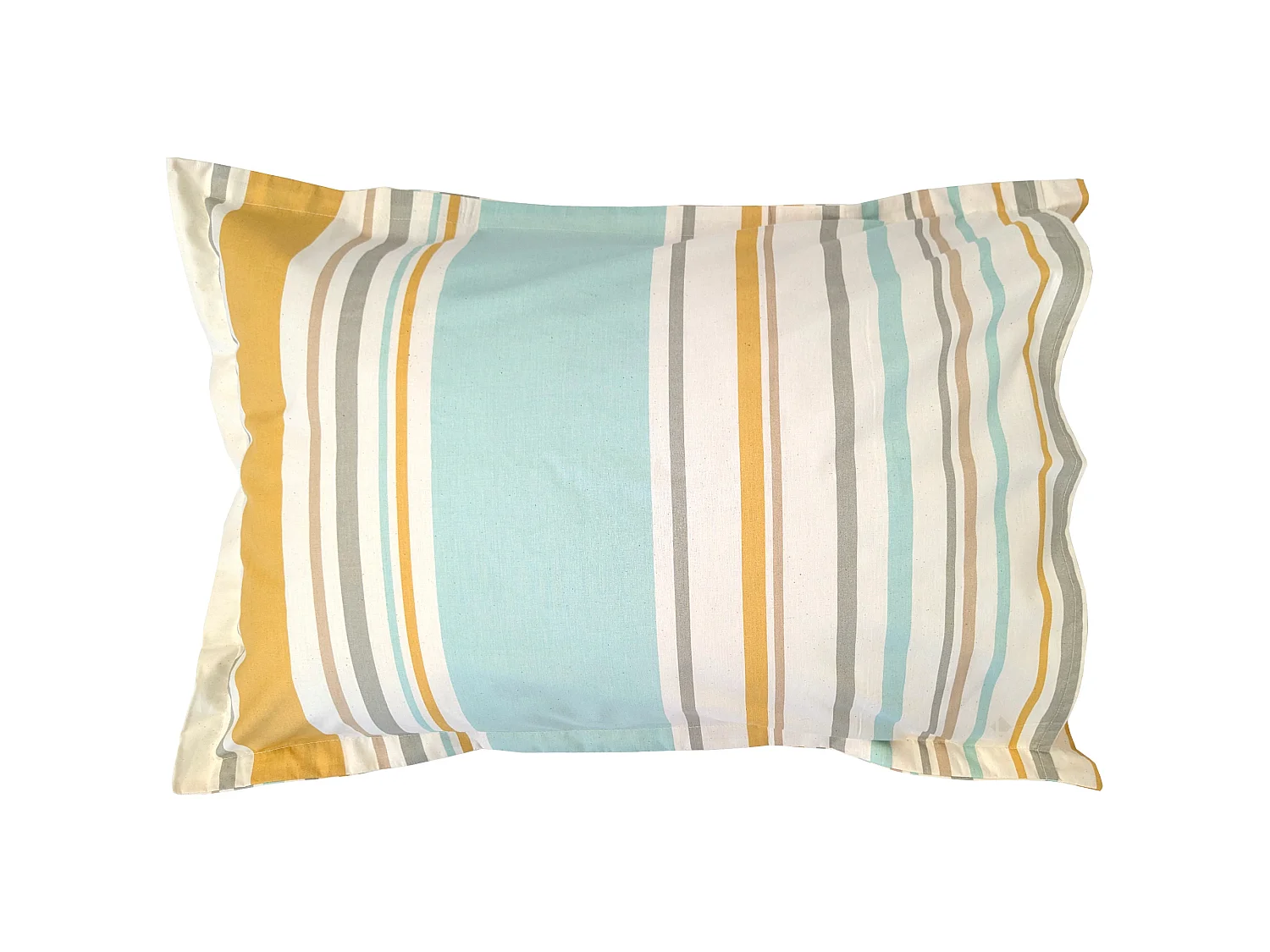Taie d'oreiller 50x70 cm coton HUGO beige/moutarde