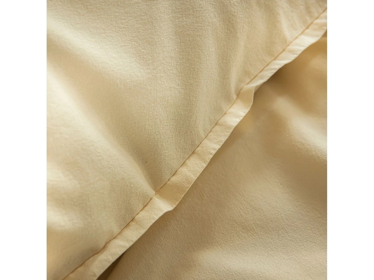 Taie d'oreiller coton lavé - SOMEO Jaune 65x65 - CELESTE
