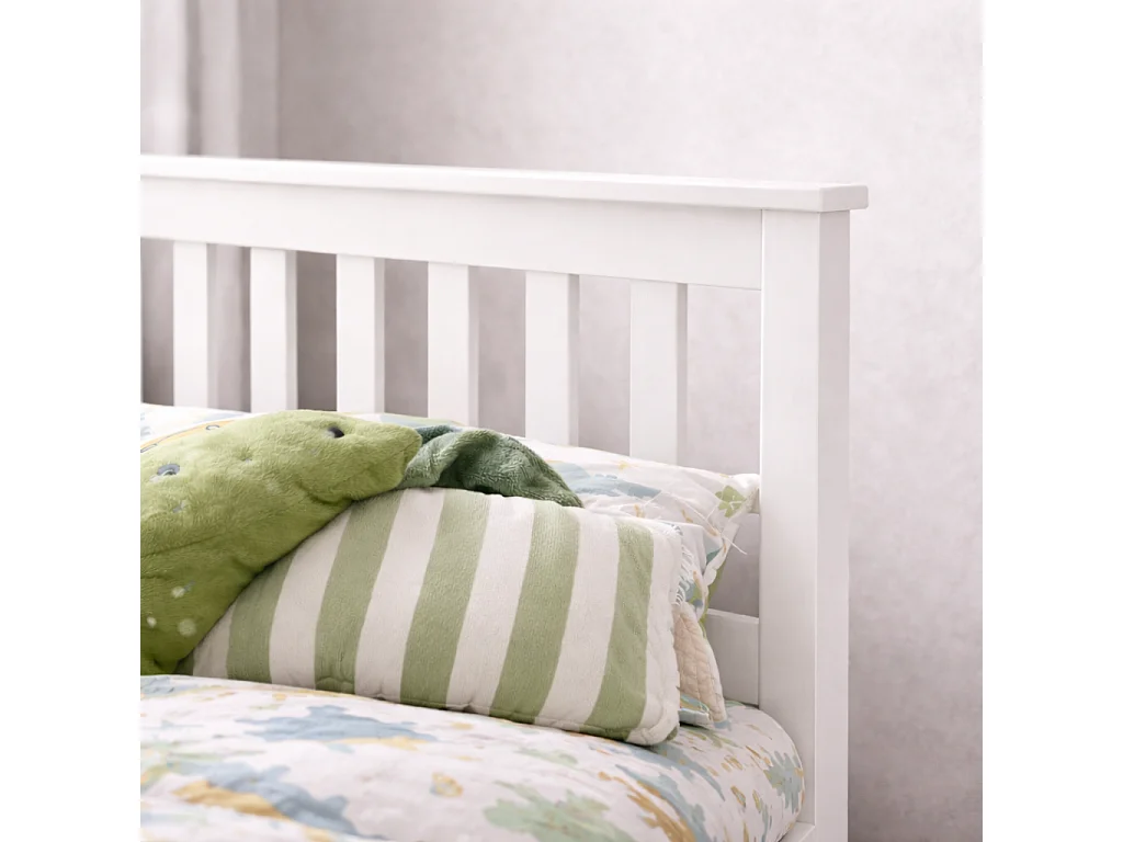 Rio White Wooden Kids Bed Single