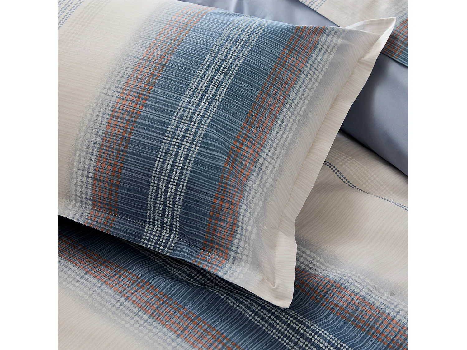 Taie d'oreiller 50x70 cm en 100% percale de coton ESTEBAN bleu