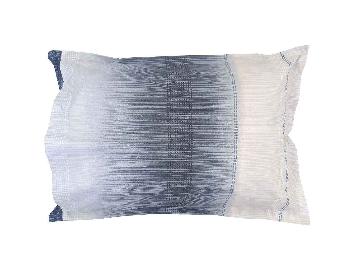 Taie d'oreiller 50x70 cm en 100% percale de coton ESTEBAN bleu