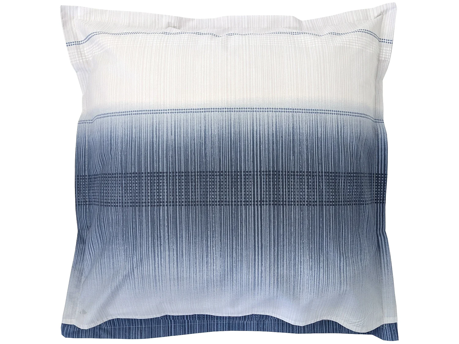 Taie d'oreiller 65x65 cm en 100% percale de coton ESTEBAN bleu