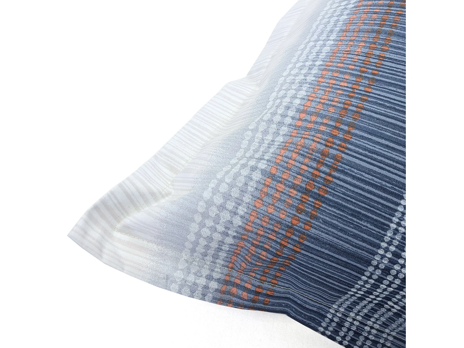 Taie d'oreiller 65x65 cm en 100% percale de coton ESTEBAN bleu