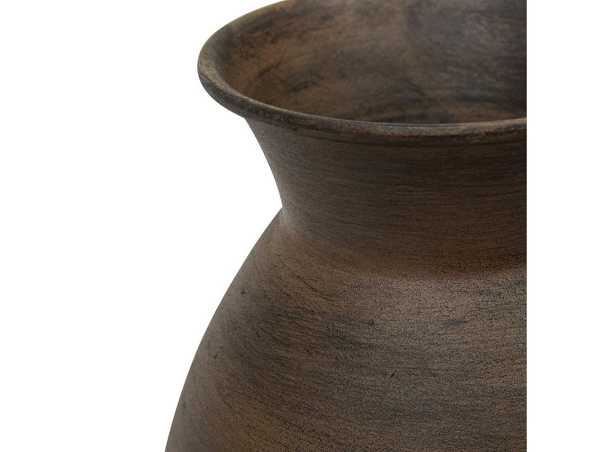 Vase Effet Ancien en Métal "Wonj" 20cm Marron
