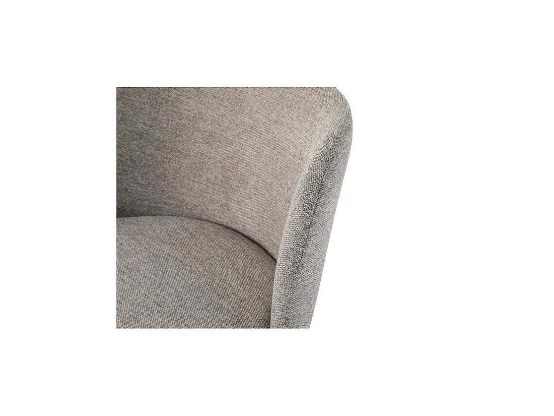 Lot de 2 chaises PAVIA gris beige – Dossier enveloppant arrondi et pieds fins noirs