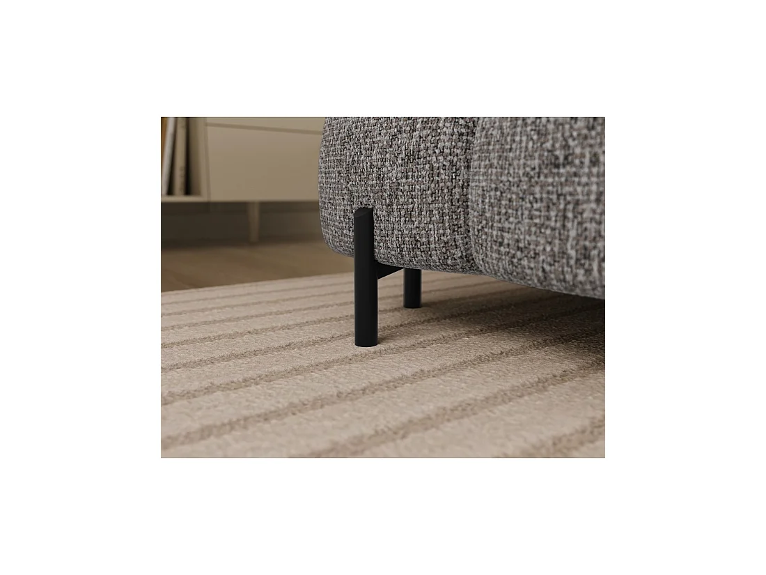Canapé panoramique convertible Gris chiné angle droit FERARIA 358x93x202cm
