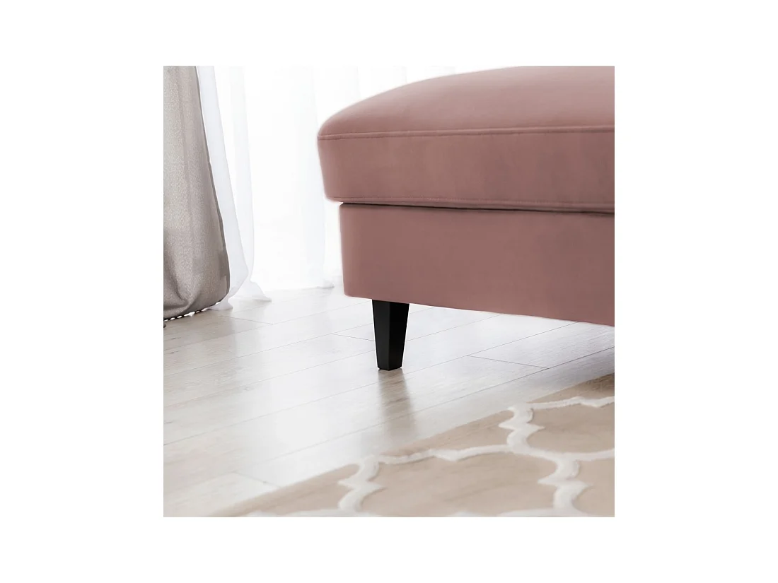 Canapé d'angle convertible rose angle gauche 4 places FABLE