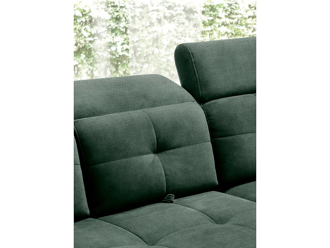 Canapé d'angle Vert 5 places angle droit assise profonde INFERNO