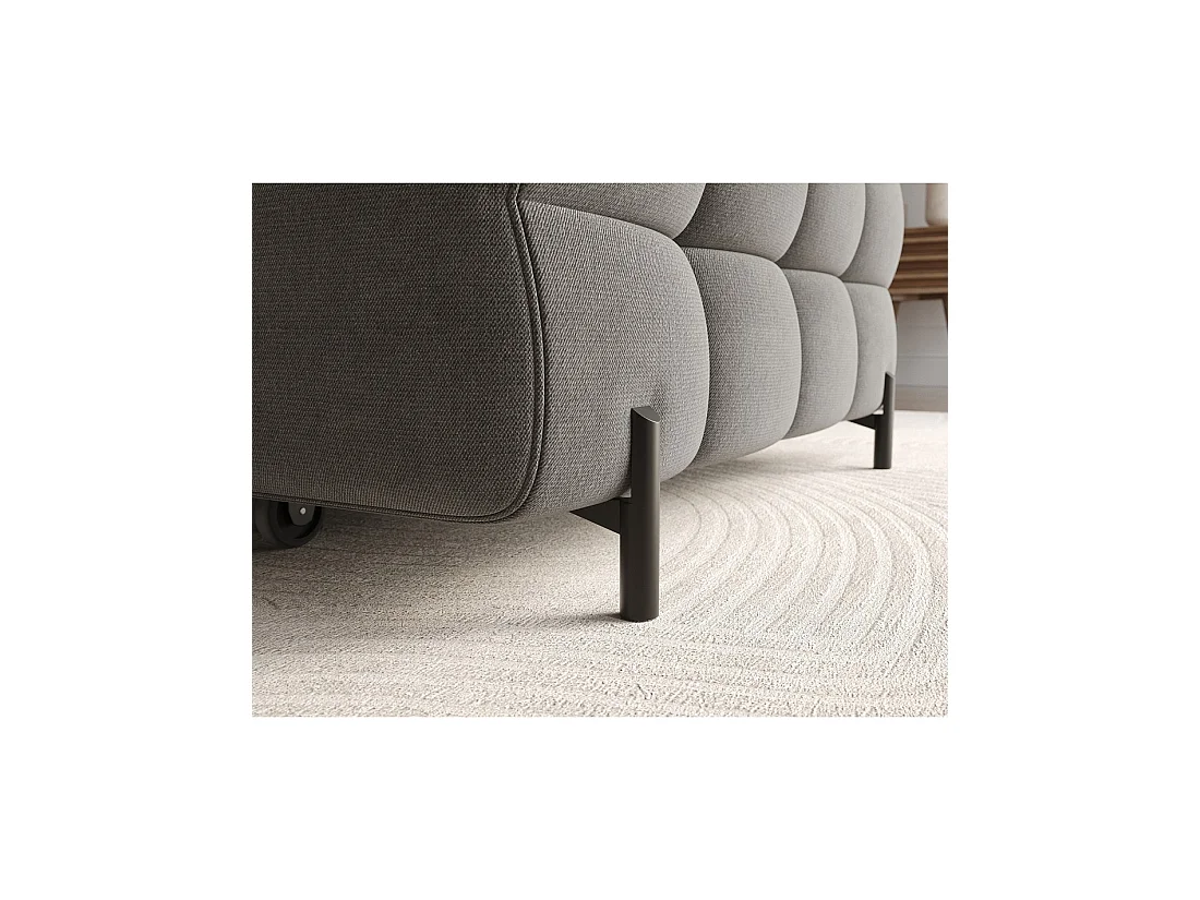 Canapé d'angle droit convertible Gris foncé confort premium 285x99x181cm FILTRO