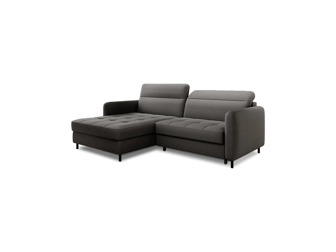 Sofá de esquina colección GOUMSI color Gris oscuro