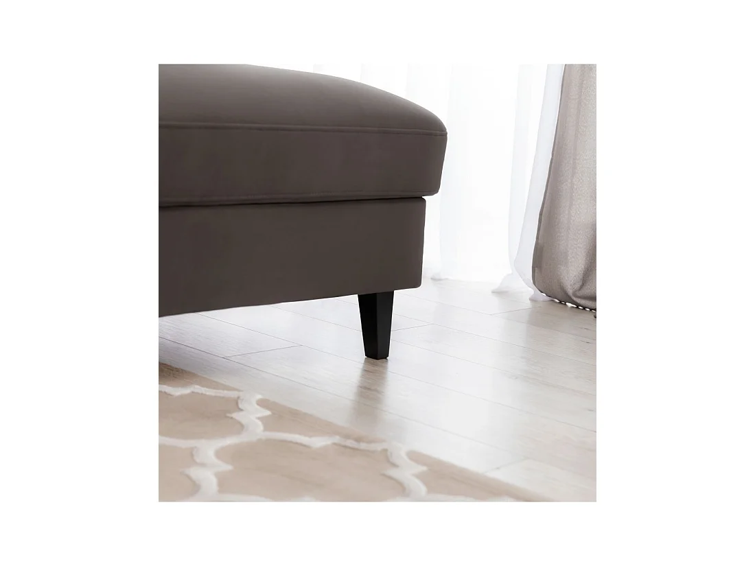 Canapé d'angle convertible chocolat angle droit 4 places FABLE