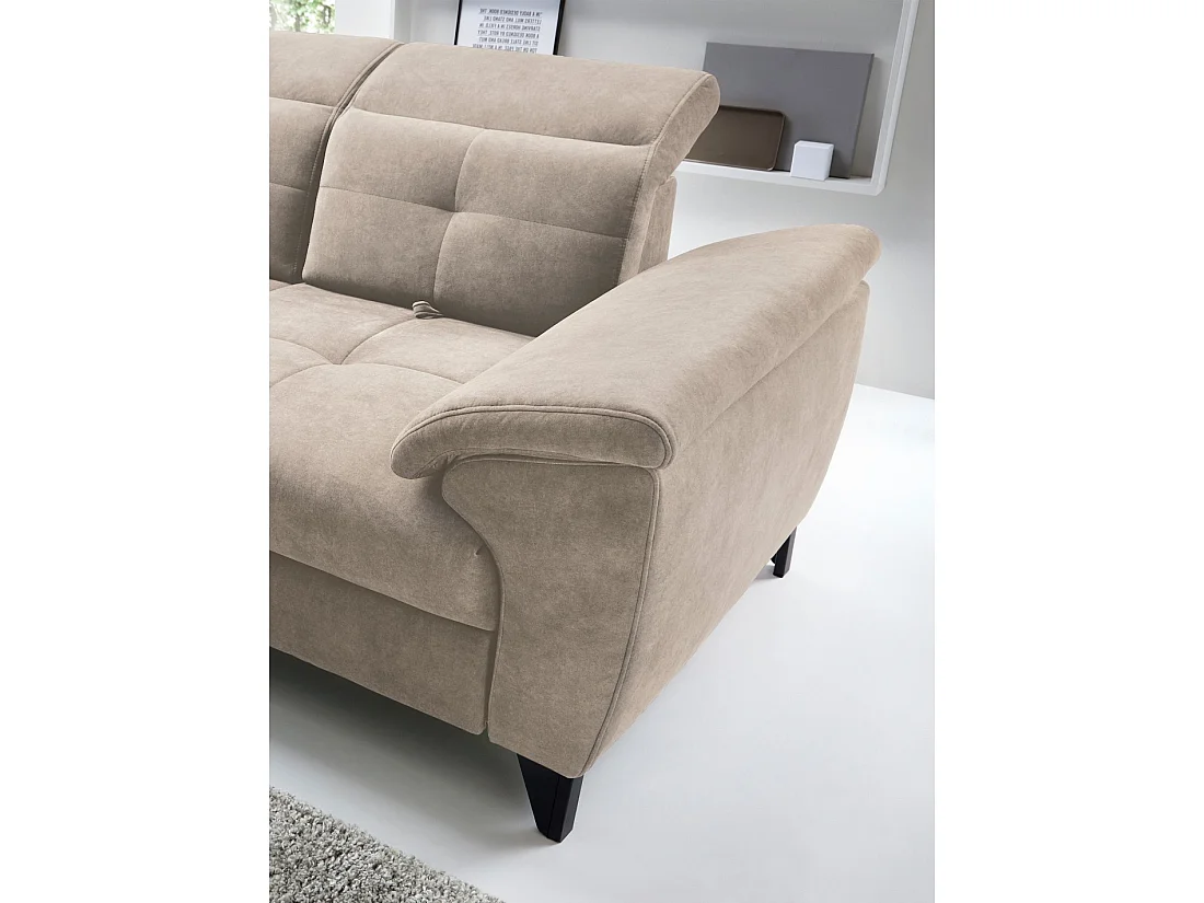 Canapé d'angle Beige 5 places angle gauche 5 places confort INFERNO
