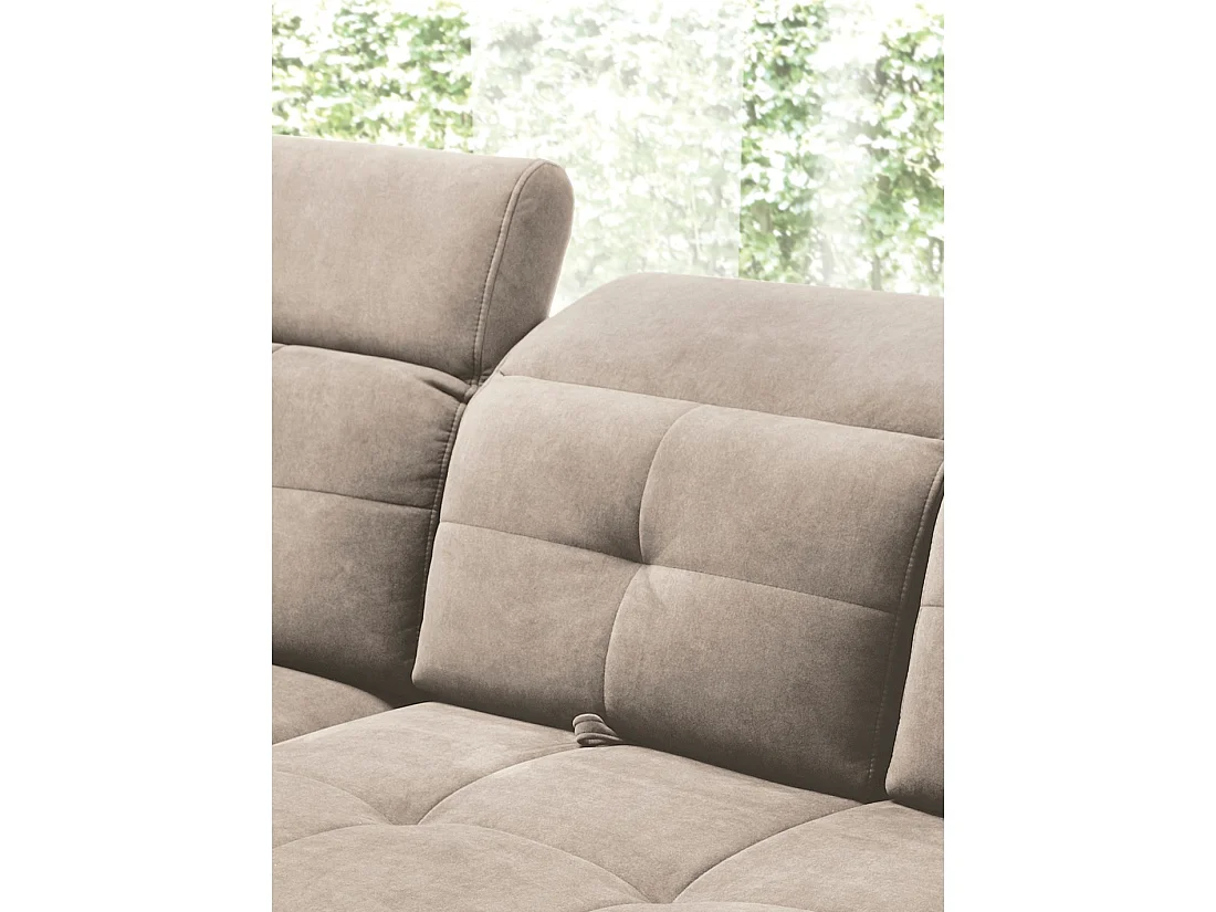 Canapé d'angle Beige 5 places angle gauche 5 places confort INFERNO