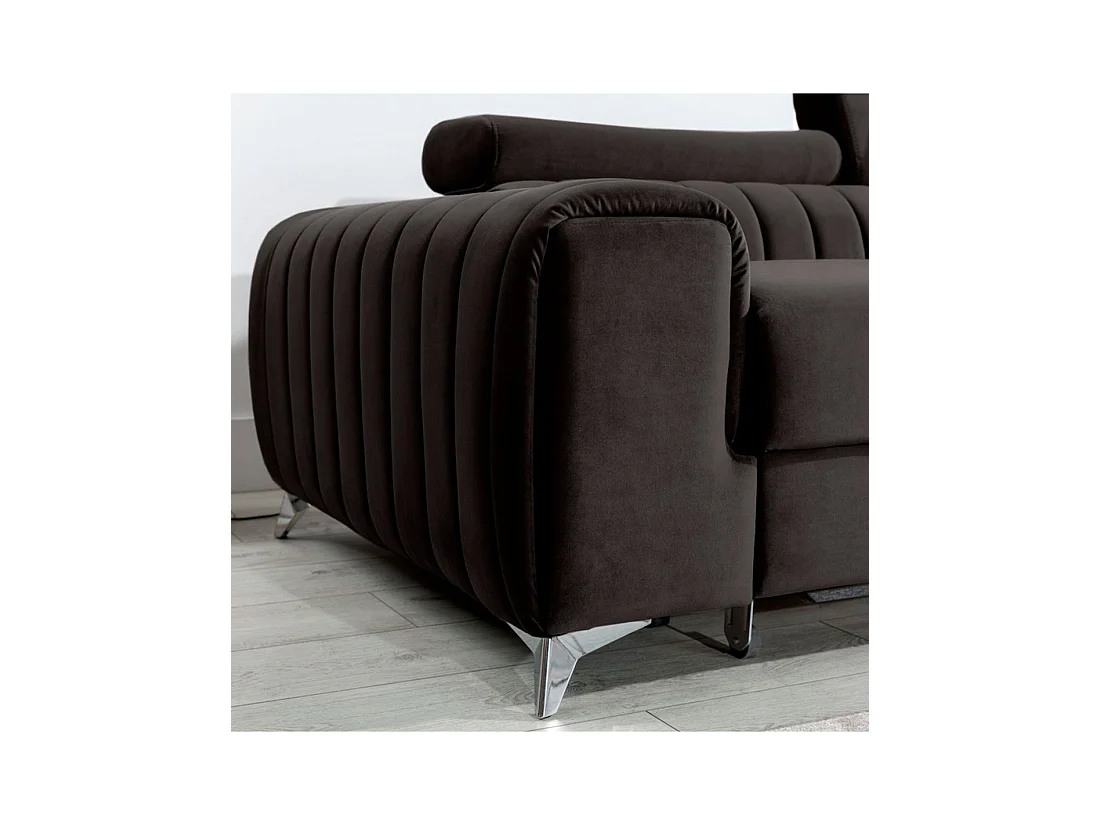 Canapé d'angle droit Gris foncé convertible 3 places JAYSON design contemporain