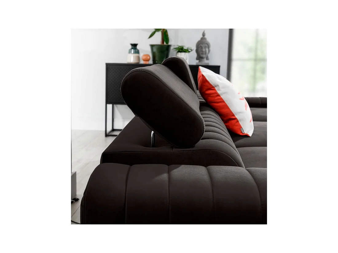 Canapé d'angle droit Gris foncé convertible 3 places JAYSON design contemporain
