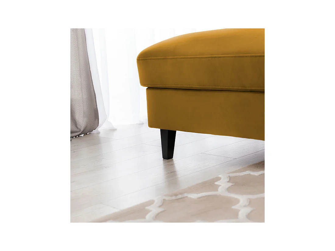 Canapé d'angle convertible jaune angle gauche 4 places FABLE