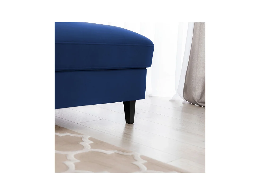 Canapé d'angle convertible bleu marine angle droit 4 places FABLE