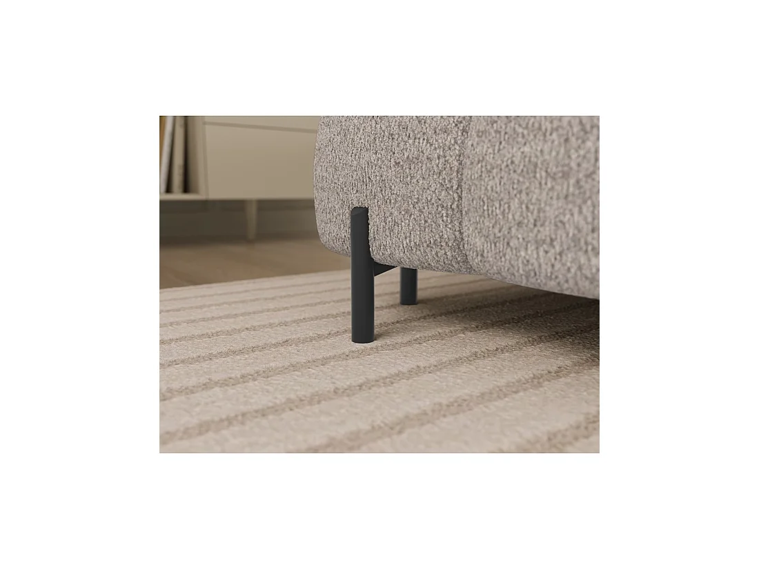 Canapé panoramique convertible Beige clair angle droit FERARIA 358x93x202cm