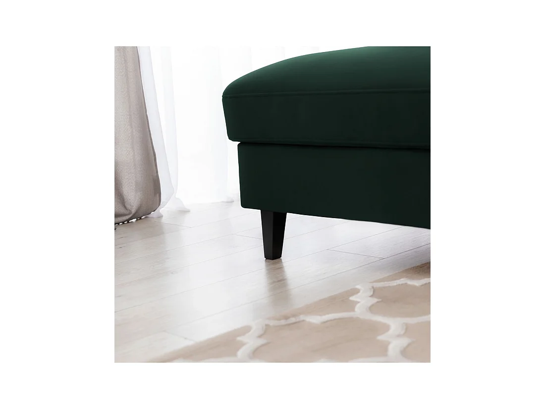 Sofá esquinero convertible verde oscuro izquierdo 4 plazas FABLE