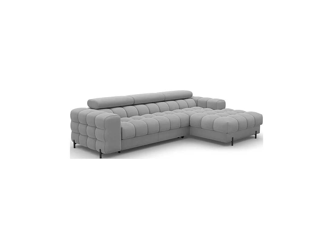 Sofá esquinero derecho convertible Gris confort premium 285x99x181cm FILTRO