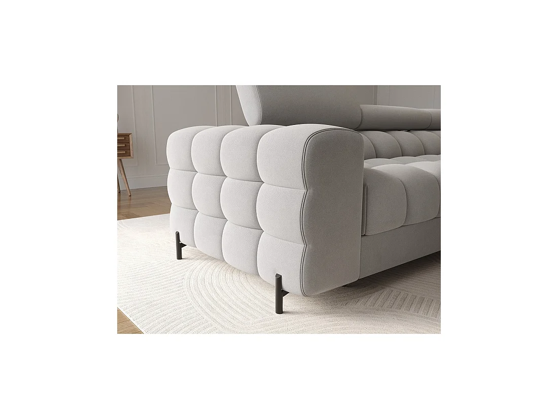 Sofá esquinero derecho convertible Gris confort premium 285x99x181cm FILTRO