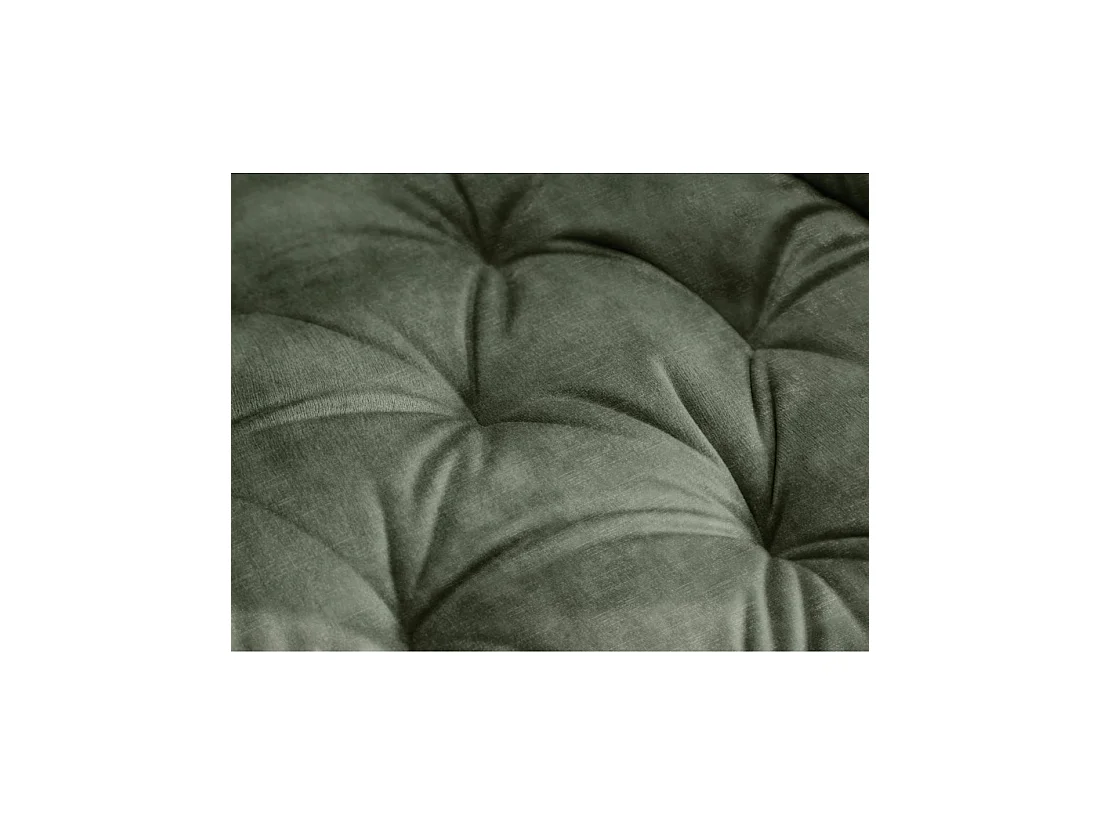 Lote de 2 sillas de diseño COMFY giratorias 180° en terciopelo verde oscuro capitonado y patas negras