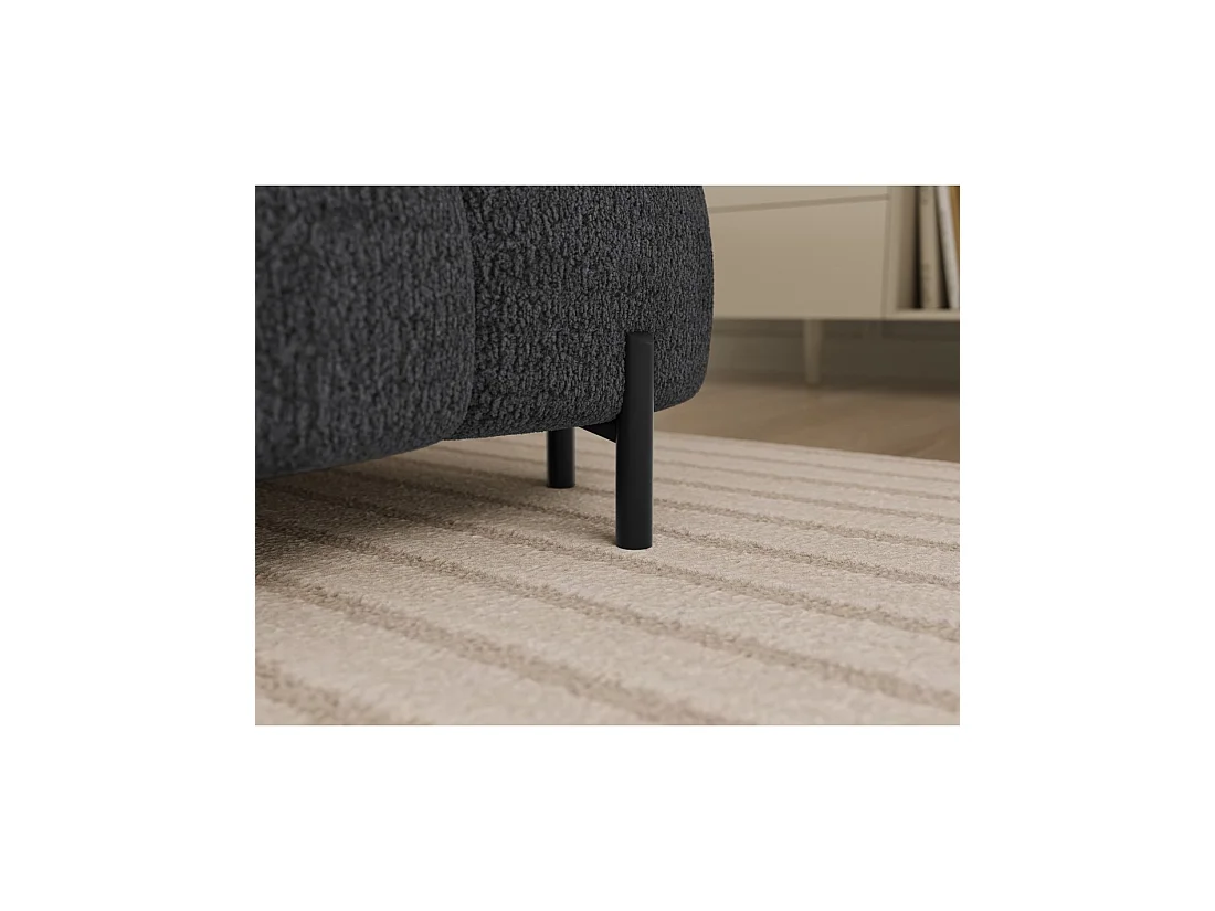 Hoekbank met slaapfunctie Donkergrijs linkse hoek FERARIA 358x93x202cm