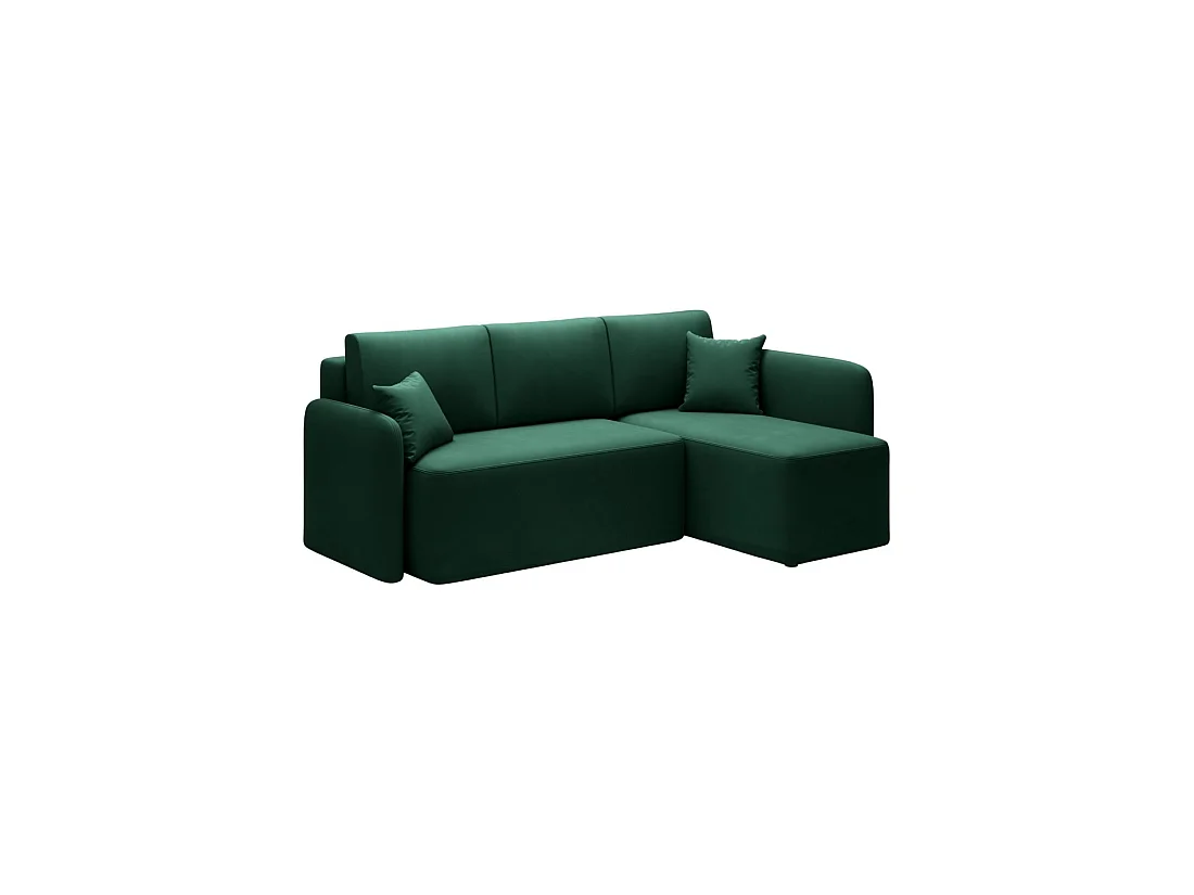 Sofá de esquina colección HEDSON color Verde esmeralda