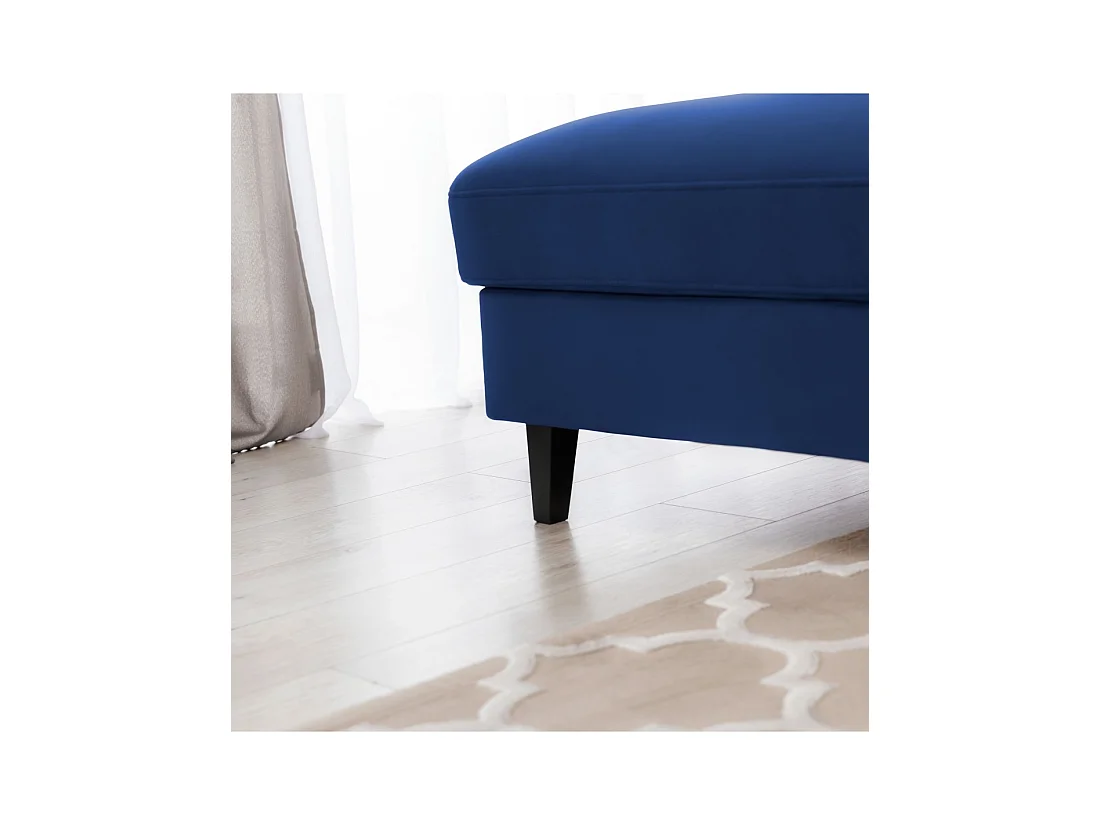 Canapé d'angle convertible bleu marine angle gauche 4 places FABLE