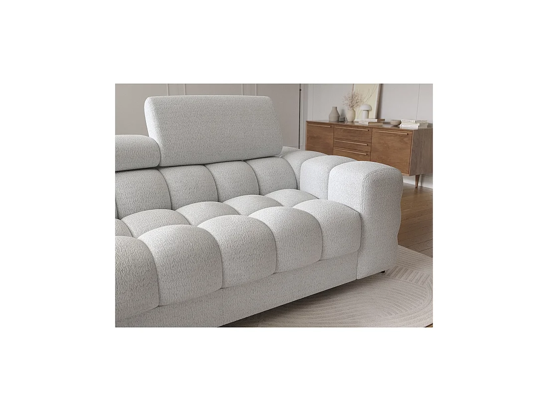 Canapé d'angle gauche convertible Gris foncé allure contemporaine 285x99x181cm FILTRO